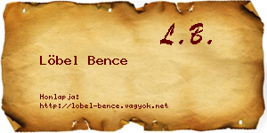 Löbel Bence névjegykártya